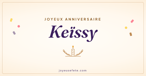 Image « Joyeux anniversaire Keïssy » au format large