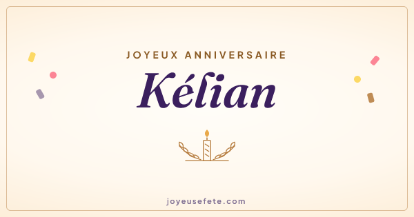 Image « Joyeux anniversaire Kélian » au format large