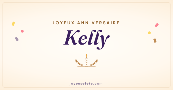 Image « Joyeux anniversaire Kelly » au format large
