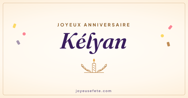 Image « Joyeux anniversaire Kélyan » au format large