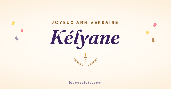 Image « Joyeux anniversaire Kélyane » au format large