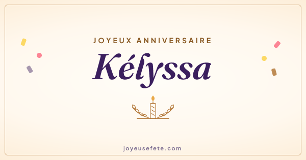 Image « Joyeux anniversaire Kélyssa » au format large