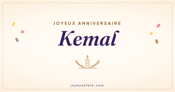 Image « Joyeux anniversaire Kemal » au format large