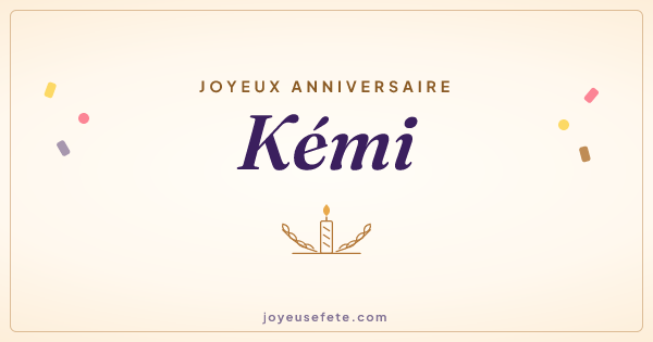 Image « Joyeux anniversaire Kémi » au format large