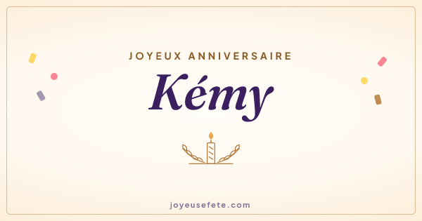 Image « Joyeux anniversaire Kémy » au format large