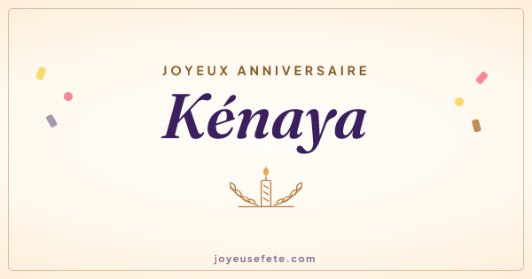 Image « Joyeux anniversaire Kénaya » au format large