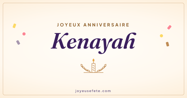Image « Joyeux anniversaire Kenayah » au format large