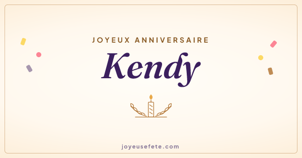 Image « Joyeux anniversaire Kendy » au format large