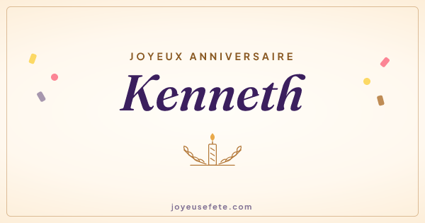 Image « Joyeux anniversaire Kenneth » au format large