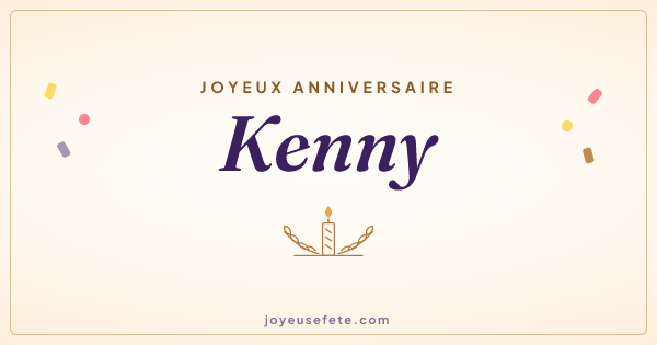 Image « Joyeux anniversaire Kenny » au format large
