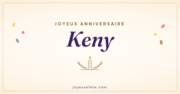 Image « Joyeux anniversaire Keny » au format large