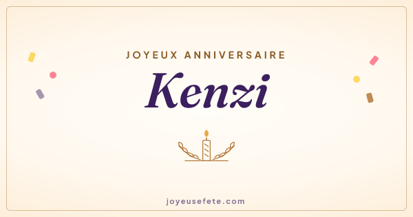Image « Joyeux anniversaire Kenzi » au format large