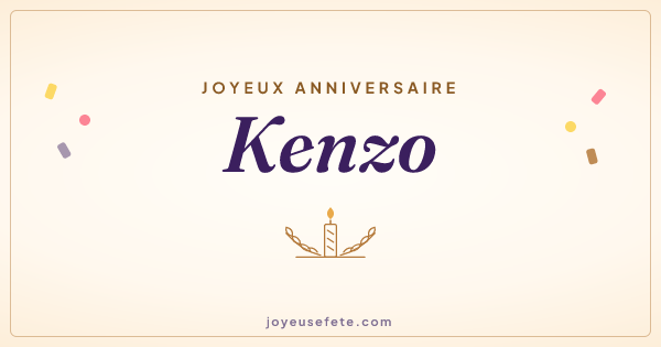Image « Joyeux anniversaire Kenzo » au format large