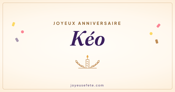 Image « Joyeux anniversaire Kéo » au format large