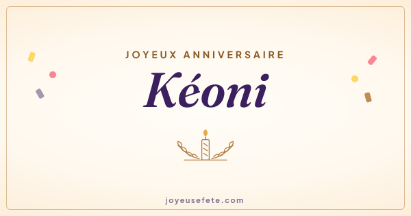 Image « Joyeux anniversaire Kéoni » au format large