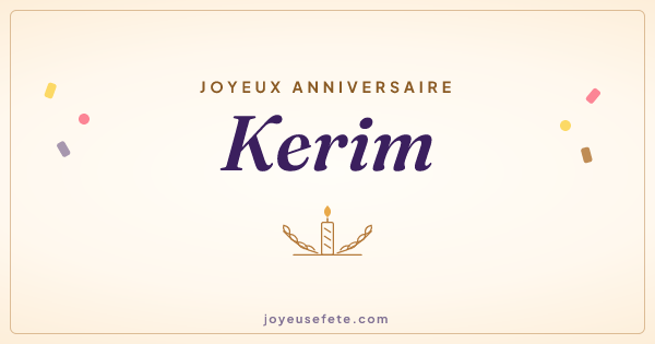 Image « Joyeux anniversaire Kerim » au format large