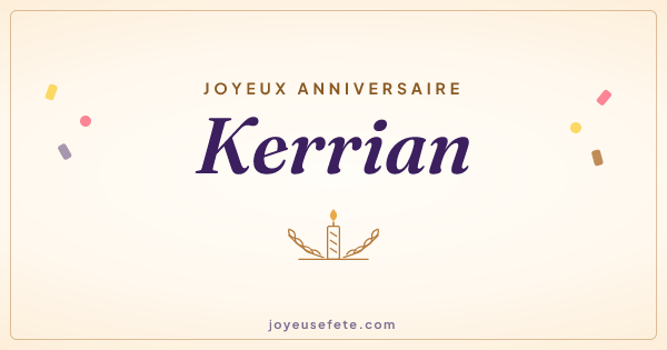 Image « Joyeux anniversaire Kerrian » au format large