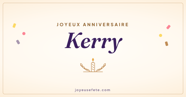 Image « Joyeux anniversaire Kerry » au format large