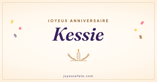 Image « Joyeux anniversaire Kessie » au format large
