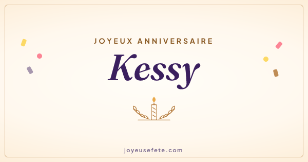 Image « Joyeux anniversaire Kessy » au format large