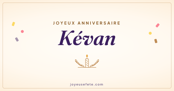 Image « Joyeux anniversaire Kévan » au format large
