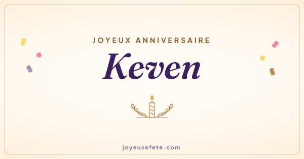 Image « Joyeux anniversaire Keven » au format large
