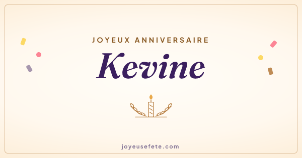 Image « Joyeux anniversaire Kevine » au format large