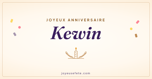 Image « Joyeux anniversaire Kewin » au format large