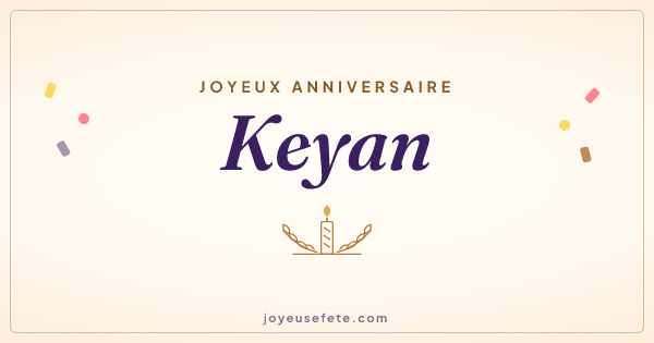Image « Joyeux anniversaire Keyan » au format large