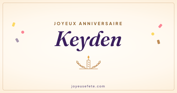 Image « Joyeux anniversaire Keyden » au format large