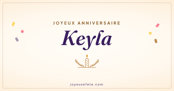 Image « Joyeux anniversaire Keyla » au format large