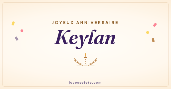 Image « Joyeux anniversaire Keylan » au format large