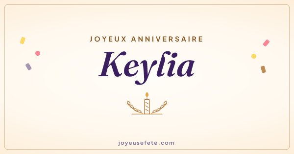 Image « Joyeux anniversaire Keylia » au format large