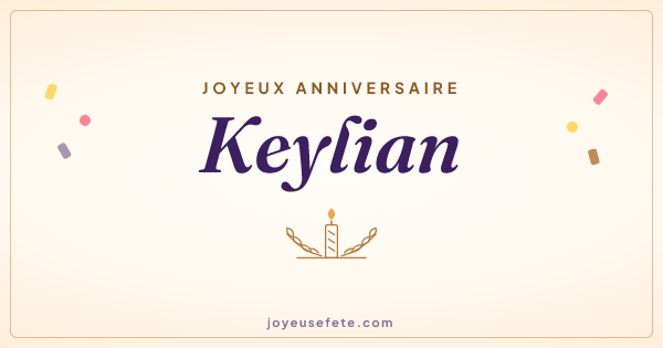 Image « Joyeux anniversaire Keylian » au format large