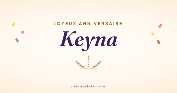 Image « Joyeux anniversaire Keyna » au format large
