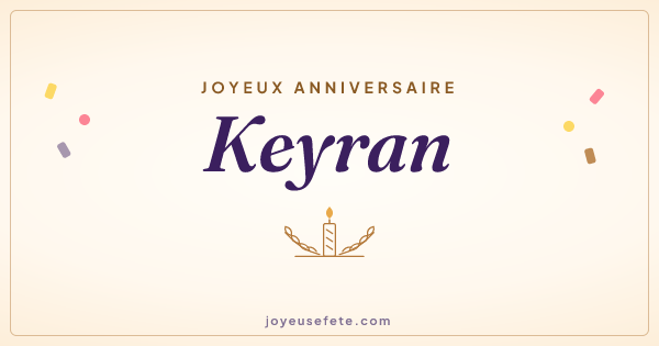 Image « Joyeux anniversaire Keyran » au format large