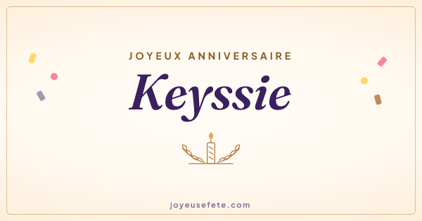 Image « Joyeux anniversaire Keyssie » au format large