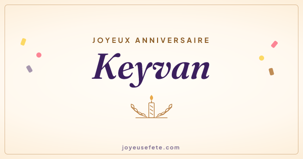 Image « Joyeux anniversaire Keyvan » au format large