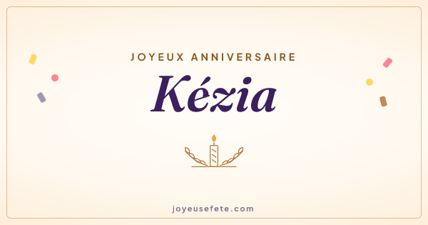 Image « Joyeux anniversaire Kézia » au format large