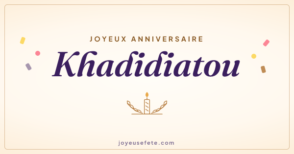 Image « Joyeux anniversaire Khadidiatou » au format large