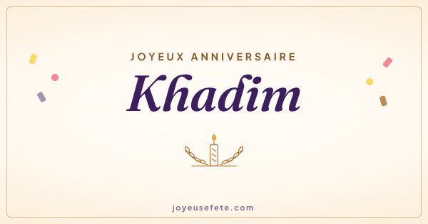 Image « Joyeux anniversaire Khadim » au format large
