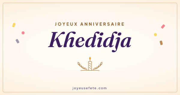 Image « Joyeux anniversaire Khedidja » au format large