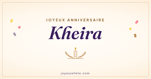 Image « Joyeux anniversaire Kheira » au format large