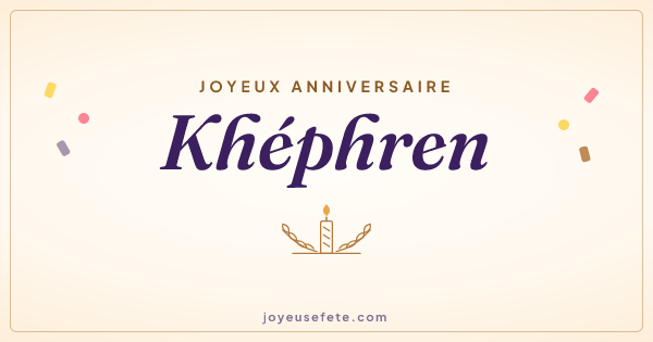 Image « Joyeux anniversaire Khéphren » au format large