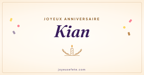 Image « Joyeux anniversaire Kian » au format large