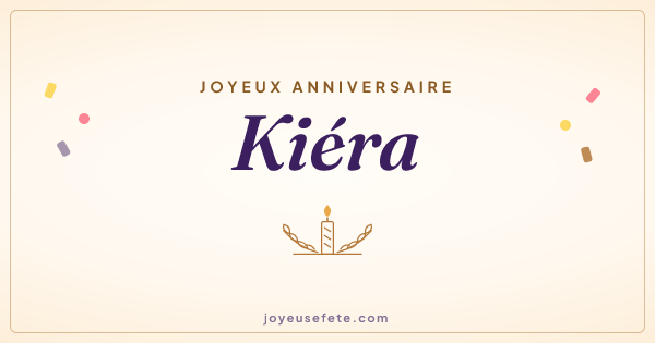 Image « Joyeux anniversaire Kiéra » au format large