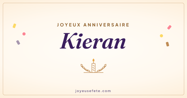 Image « Joyeux anniversaire Kieran » au format large