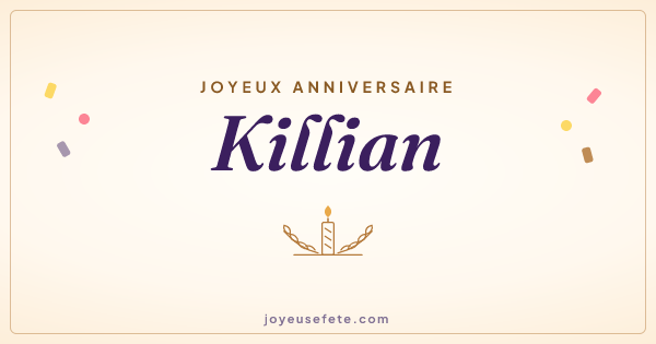 Image « Joyeux anniversaire Killian » au format large