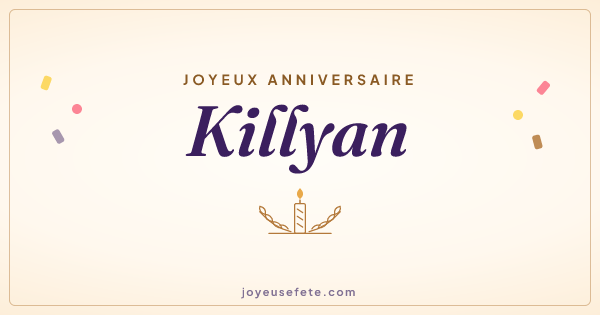 Image « Joyeux anniversaire Killyan » au format large