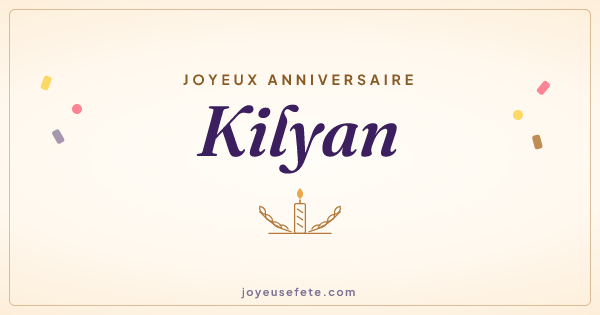Image « Joyeux anniversaire Kilyan » au format large